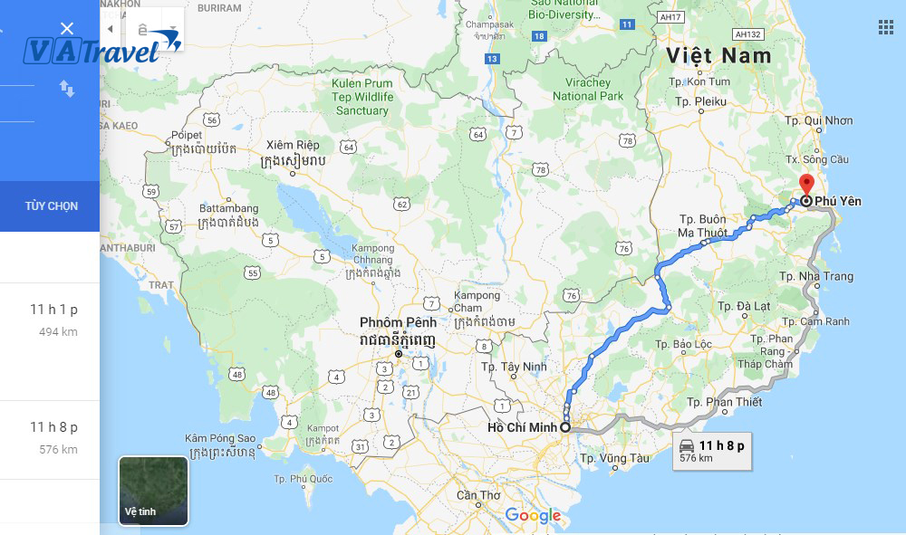 Khách du lịch từ Sài Gòn có thể lựa chọn phương tiện ô tô để đến Phú Yên